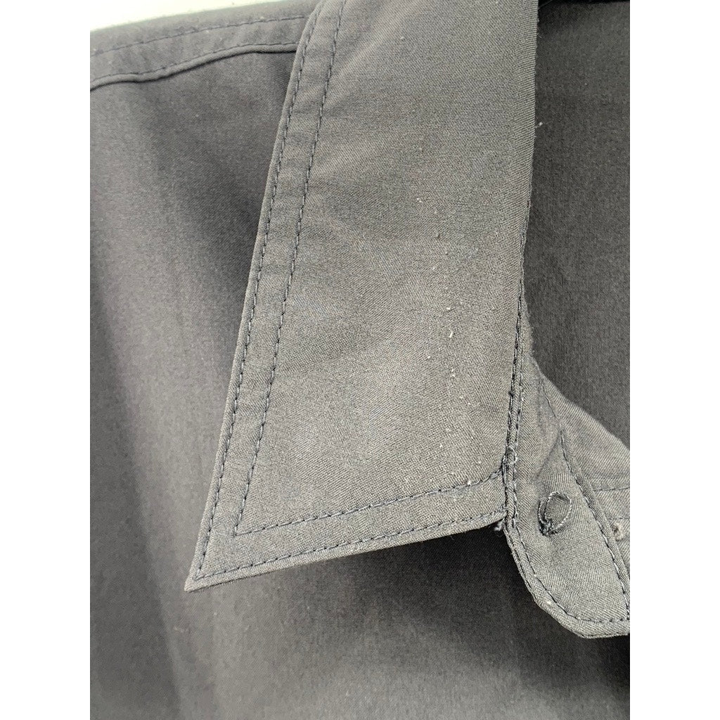 UNBRANDED Men's Charcoal Gray Half-Button Long Sleeve Sweater SZ L