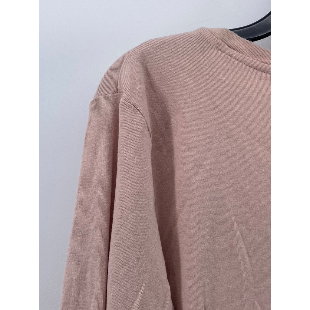 LIZ CLAIBORNE Women’s Salmon Pink V-Neck Long Sleeve Casual Top SZ XL