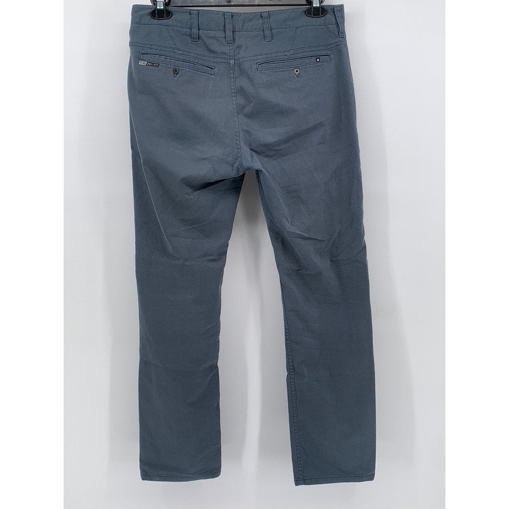 HURLEY Men's Gray Solid Straight-Leg Dri-Fit Worker Pants SZ 32