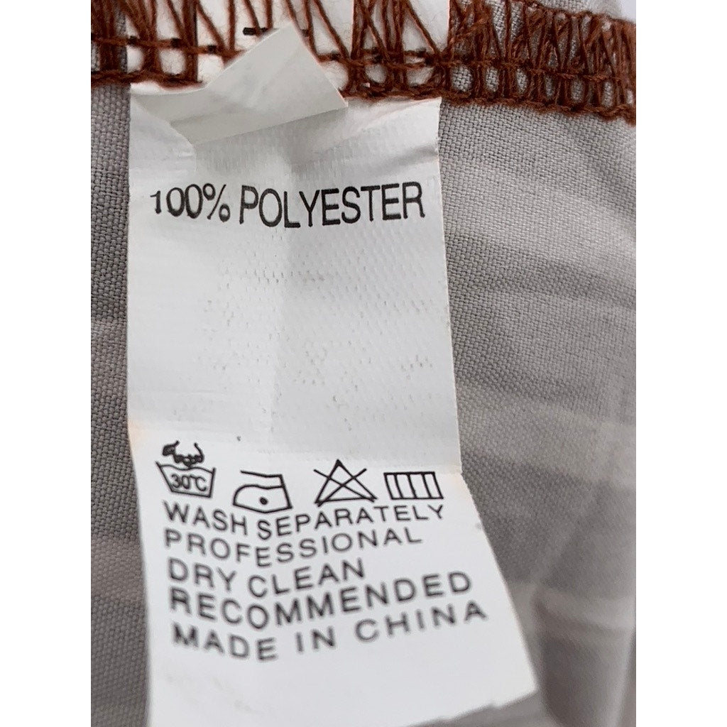 UNBRANDED Women's Brown-White Striped Shorts SZ S