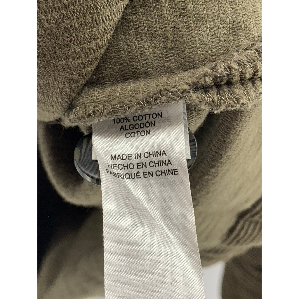 UNION BAY Men's Hunter Green Button Front Corduroy Cotton Shacket SZ M