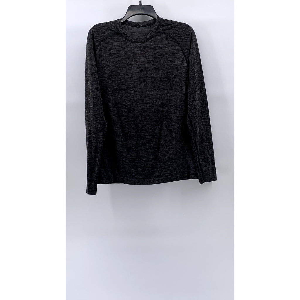 LULULEMON Women's Charcoal Gray Heather Crewneck Long Sleeve Active Top SZ S