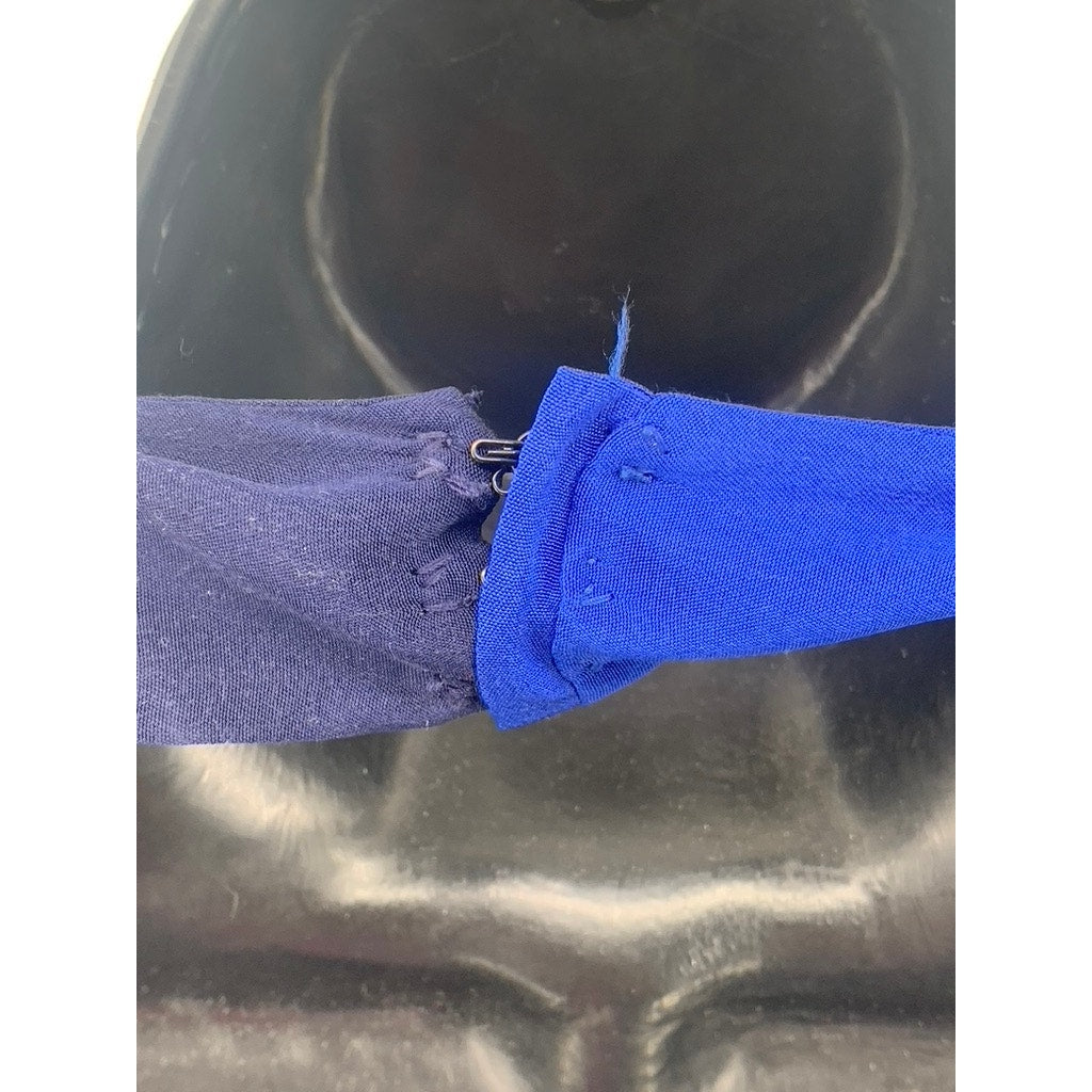 DIANE VON FURSTENBERG Women's Royal Blue V-Neck Sleeveless Halter Jumpsuit SZ 10