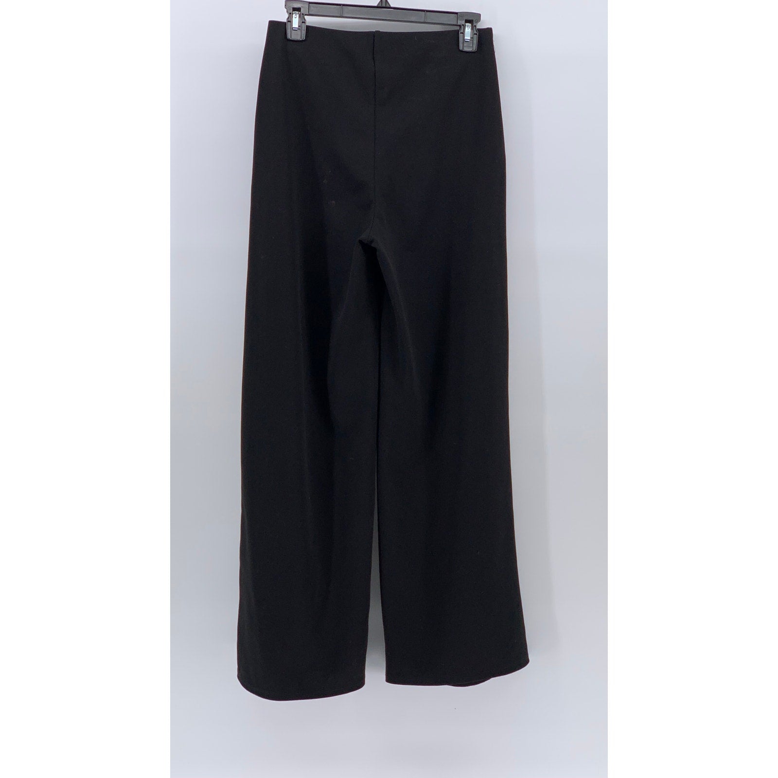 H&M Women's Black Solid Black High-Rise Wide-Leg Pull-On Pants SZ S