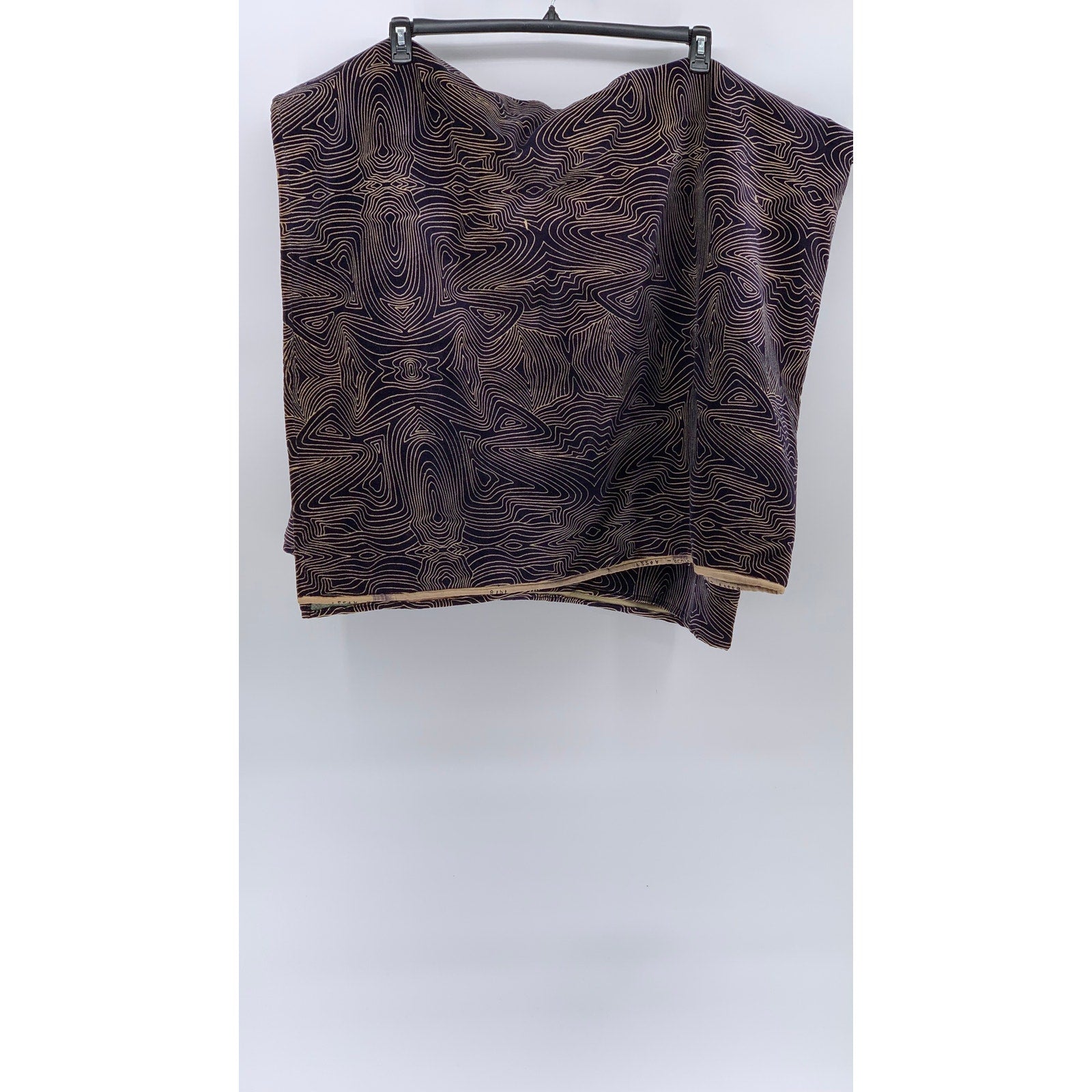 UNBRANDED Dark Blue-Beige Swirl Print Heavyweight Vintage 1918 Blanket