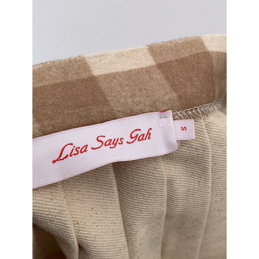 LISA SAYS GAH Women's Brown Plaid Rory Mini Skirt SZ S