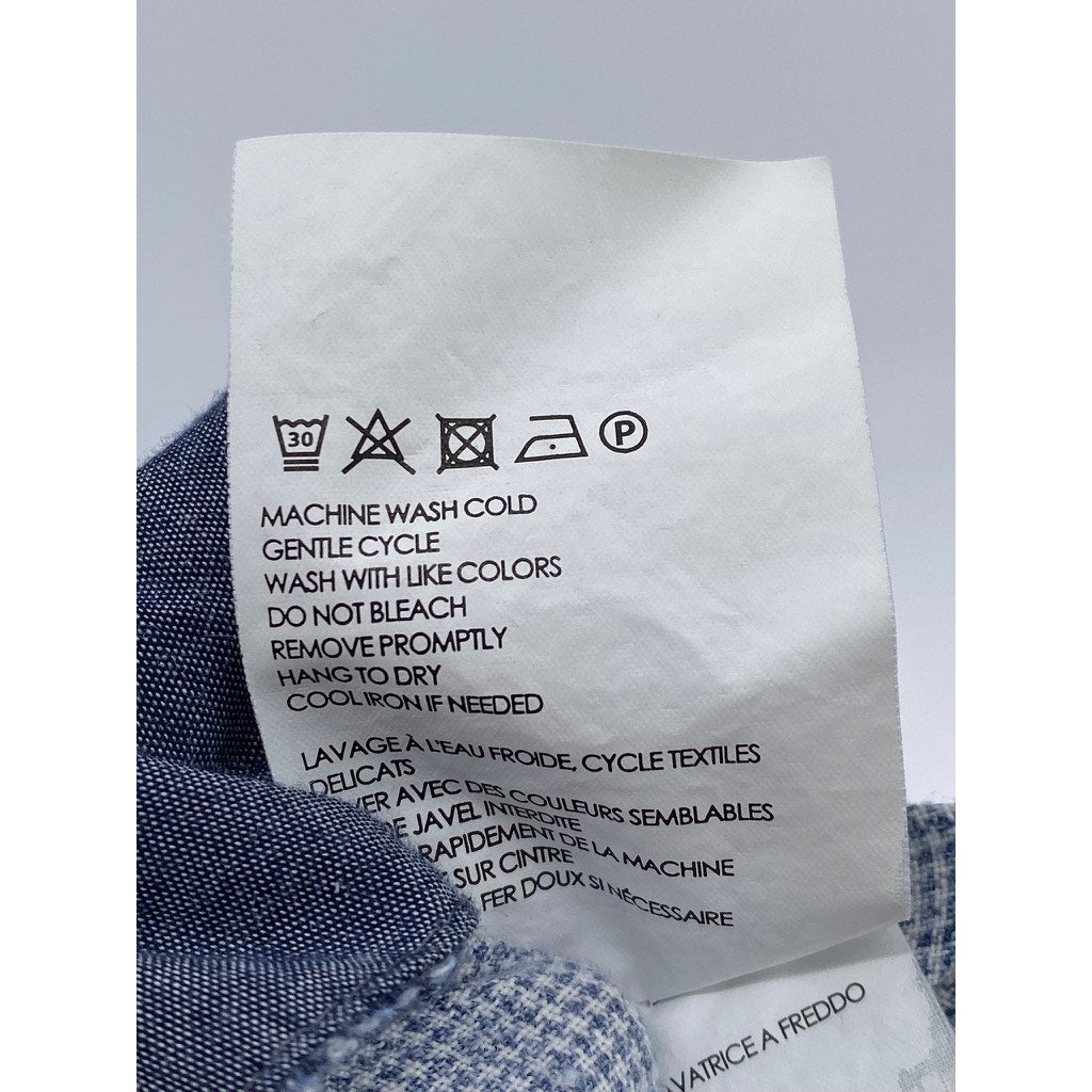 CLUB MONACO Men’s Blue Linen Textured Maddox Fit Shorts SZ 33