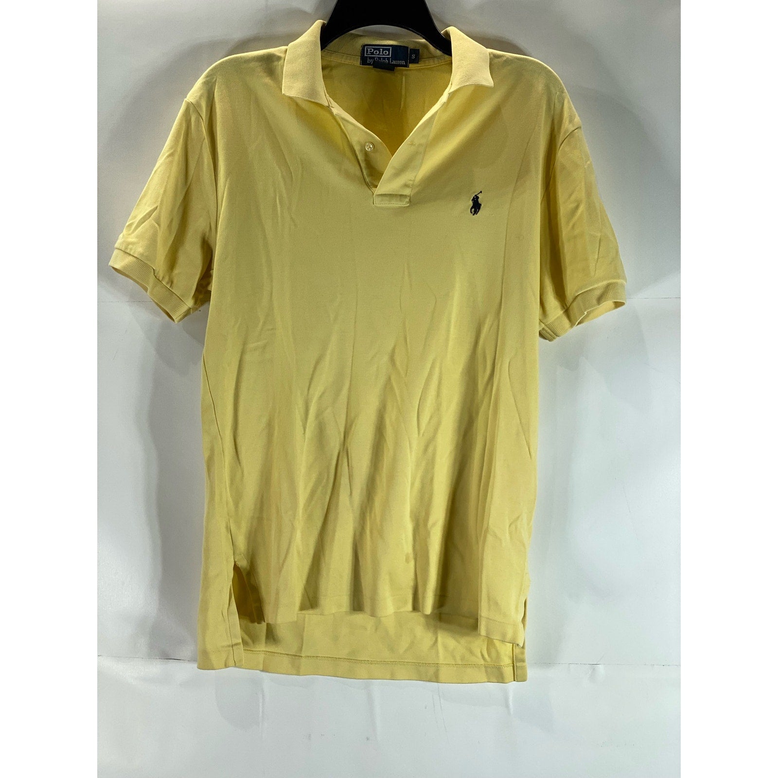 POLO BY RALPH LAUREN Men’s Yellow Regular-Fit Short Sleeve Polo Shirt SZ S