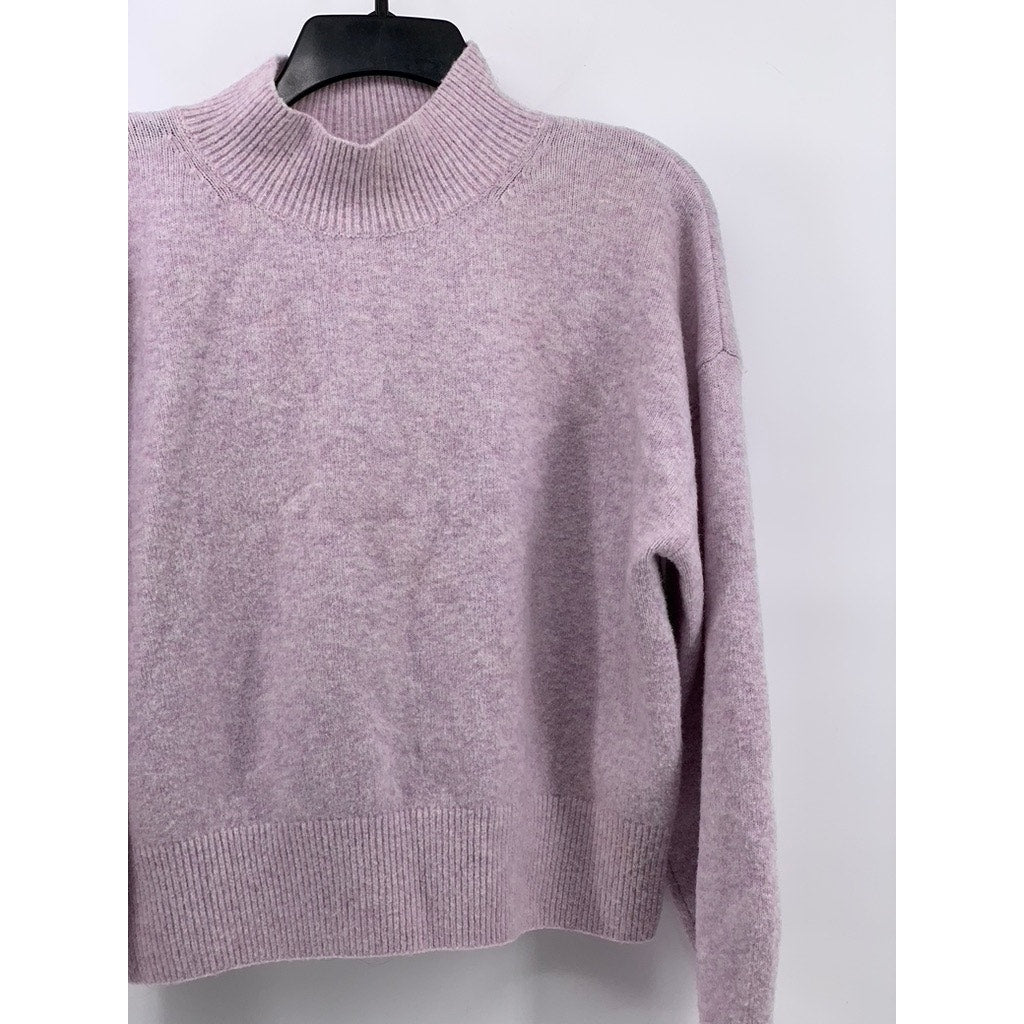 & OTHER STORIES Women's Lilac Soft Knit Mock-Neck Long Sleeve Sweater SZ S