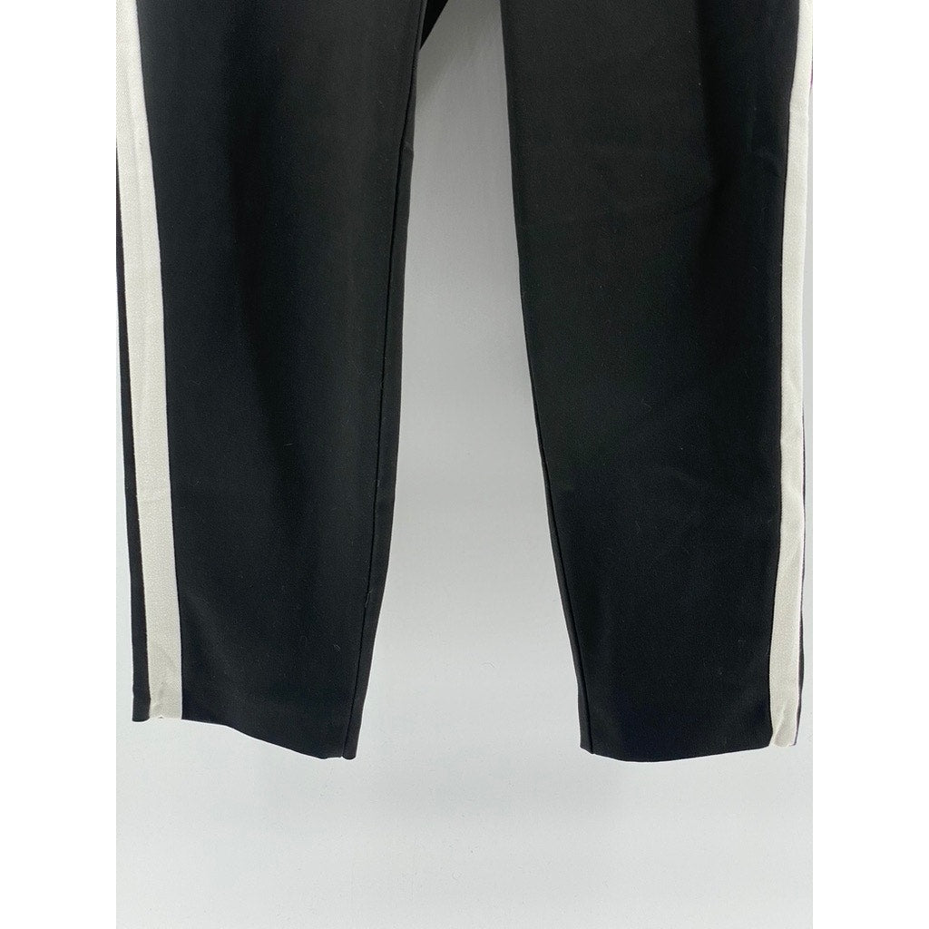 ZARA TRAFALUC Women's Black-White Side Stripe Cropped Pull-On Pant SZ XS