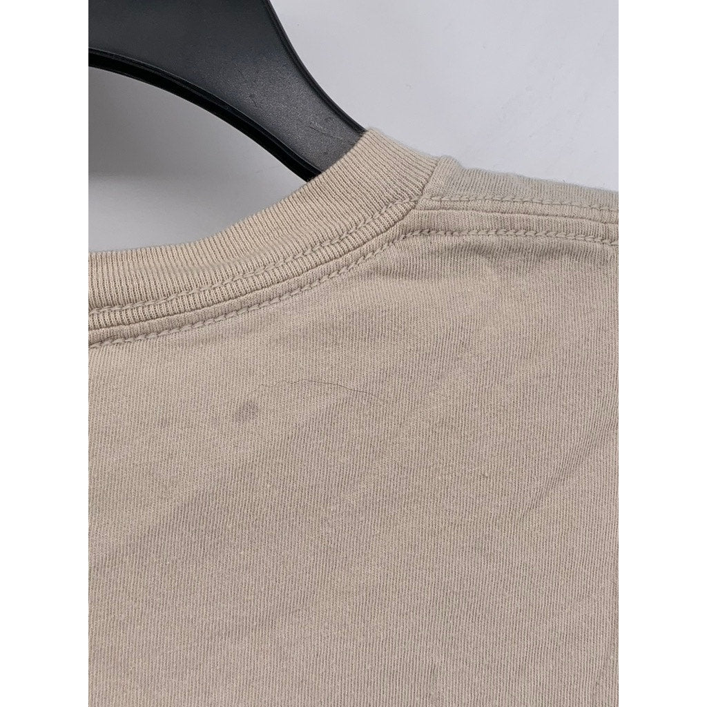 BELLA + CANVAS Women's Beige Crewneck Graphic T-Shirt SZ S
