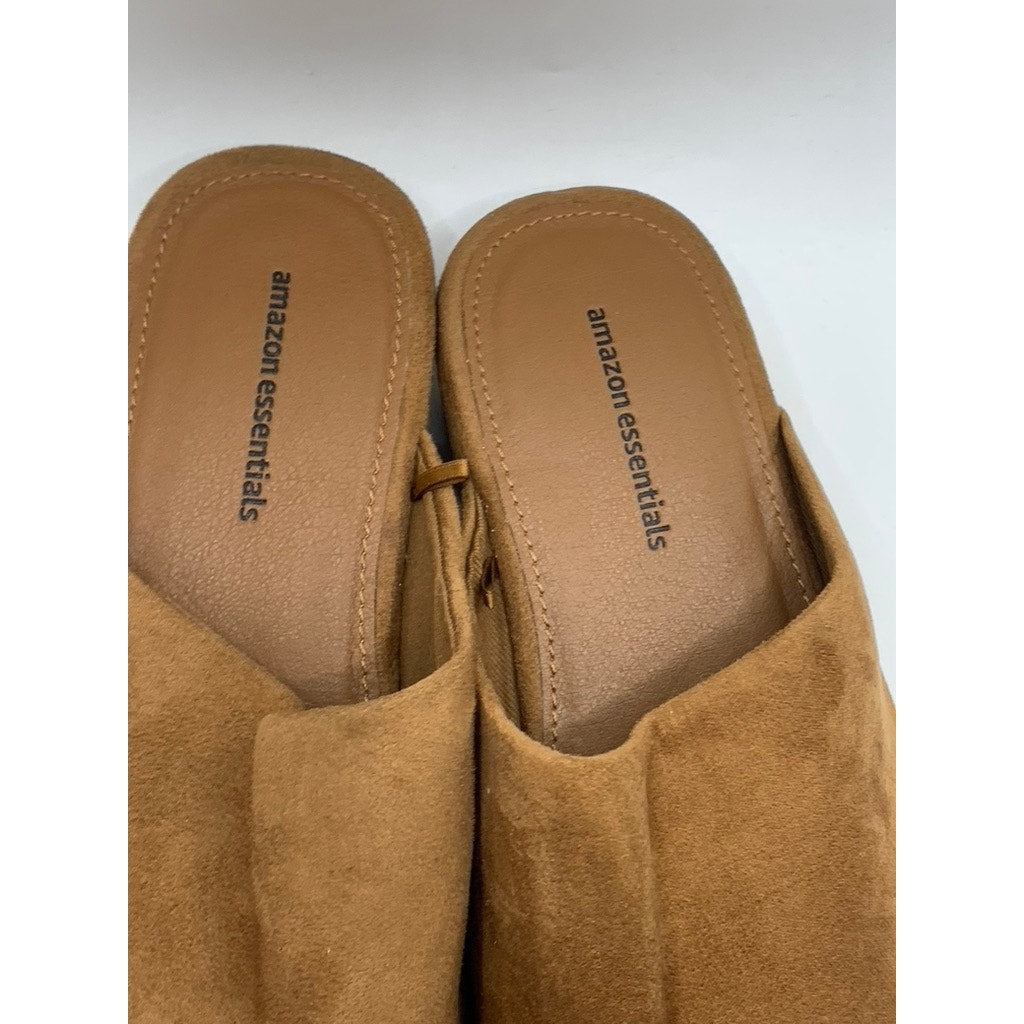AMAZON ESSENTIALS Women's Tan Slip-On Clogs SZ 8