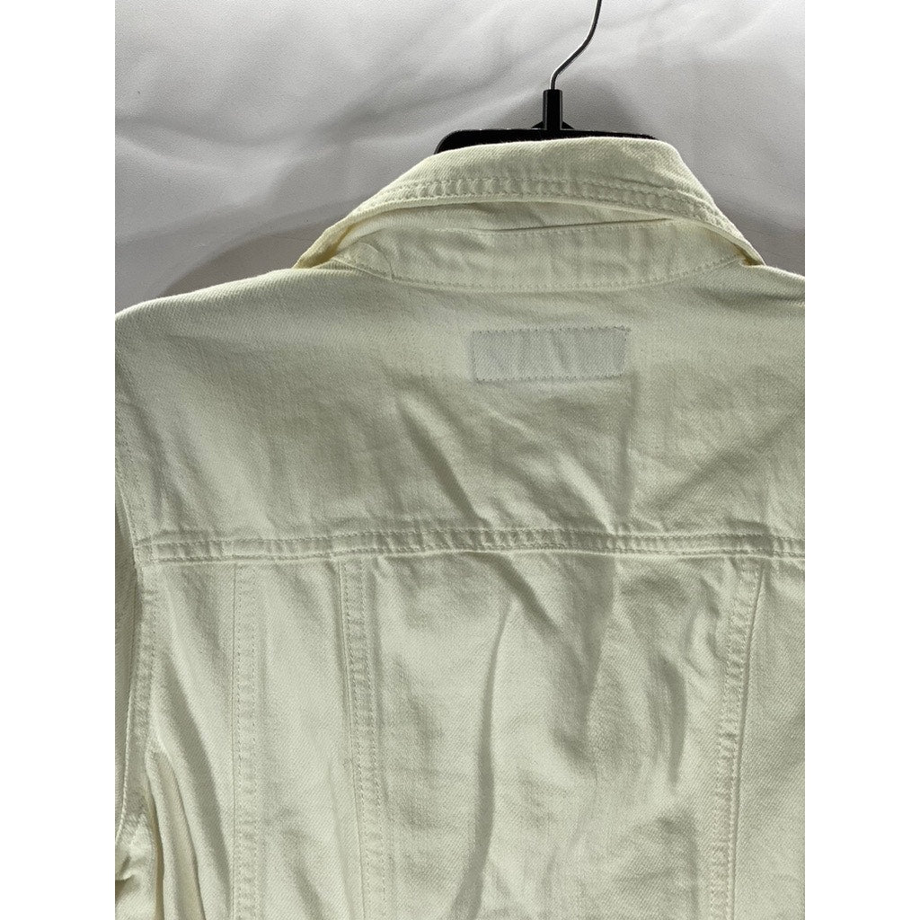BLANK NYC X REVOLVE Women's White Denim Belted Button-Up Jacket SZ S