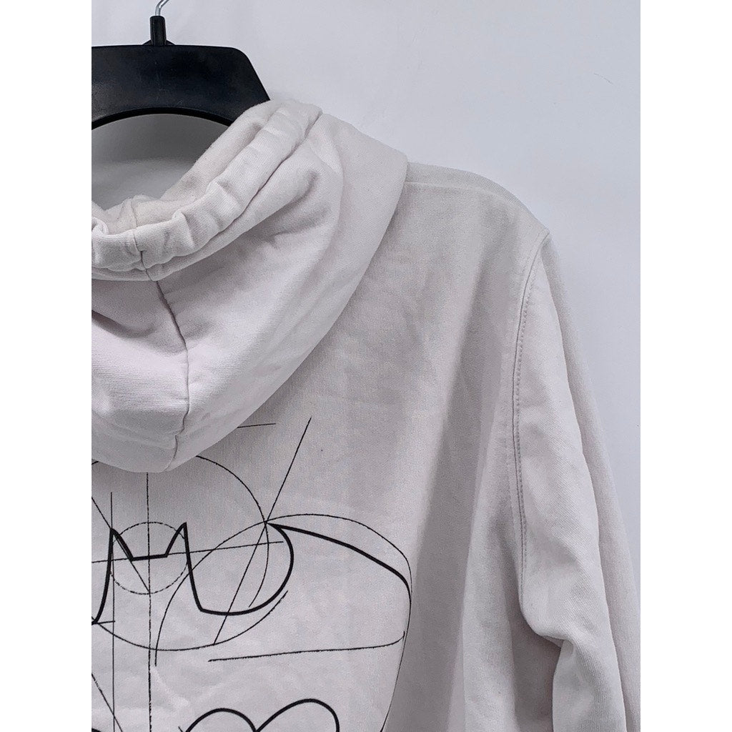 DC COMIC White Batman Graphic Pullover Hoodie SZ L