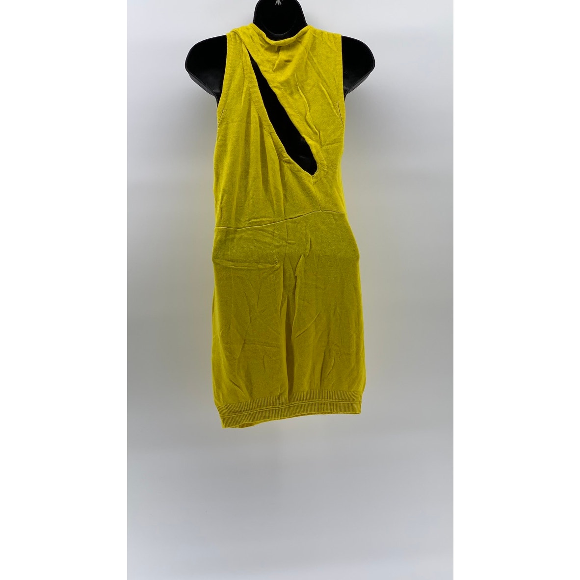 RIHANNA FOR RIVER ISLAND Women's Yellow Back Slash Bodycon Mini Dress SZ 10
