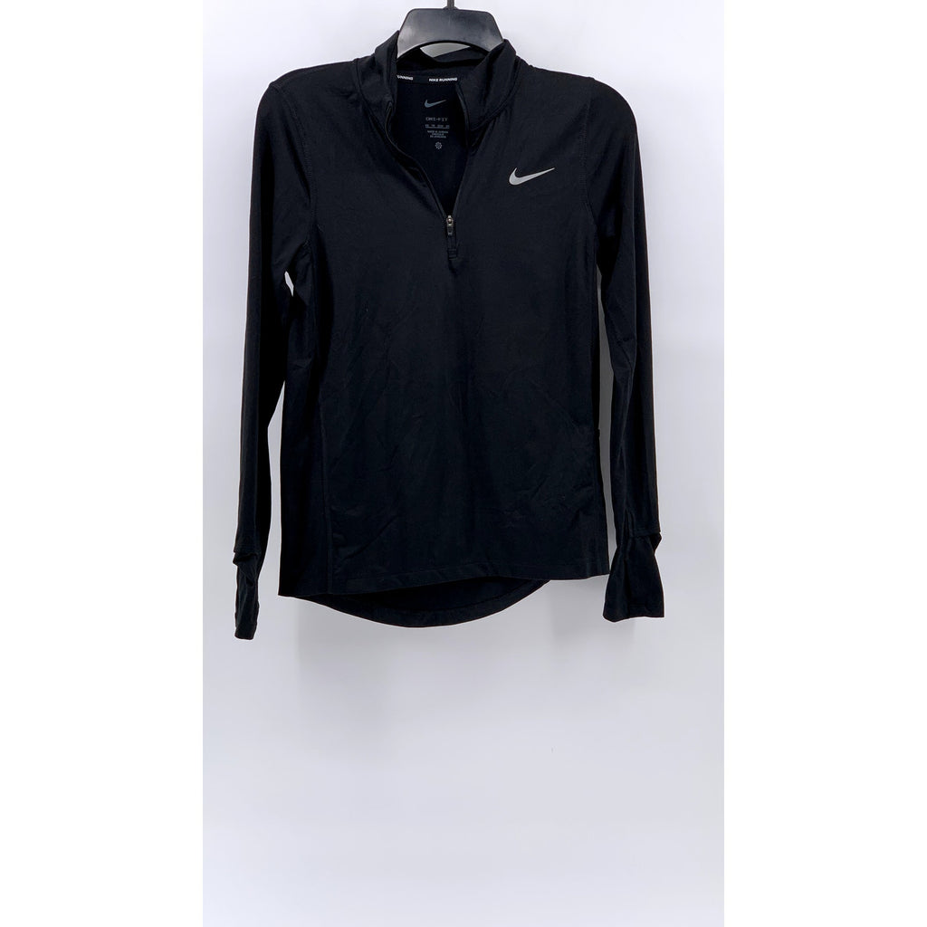 NIKE Women's Black Dri-Fit Half-Zip Long Sleeve Running Top SZ XS