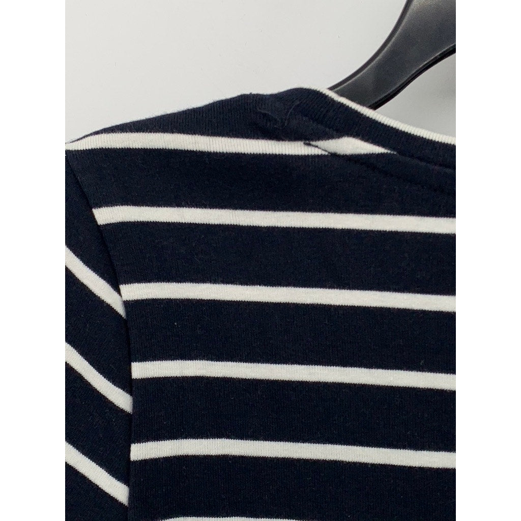 TOMMY HILFIGER Women's Navy-White Striped Long Sleeve Top SZ M
