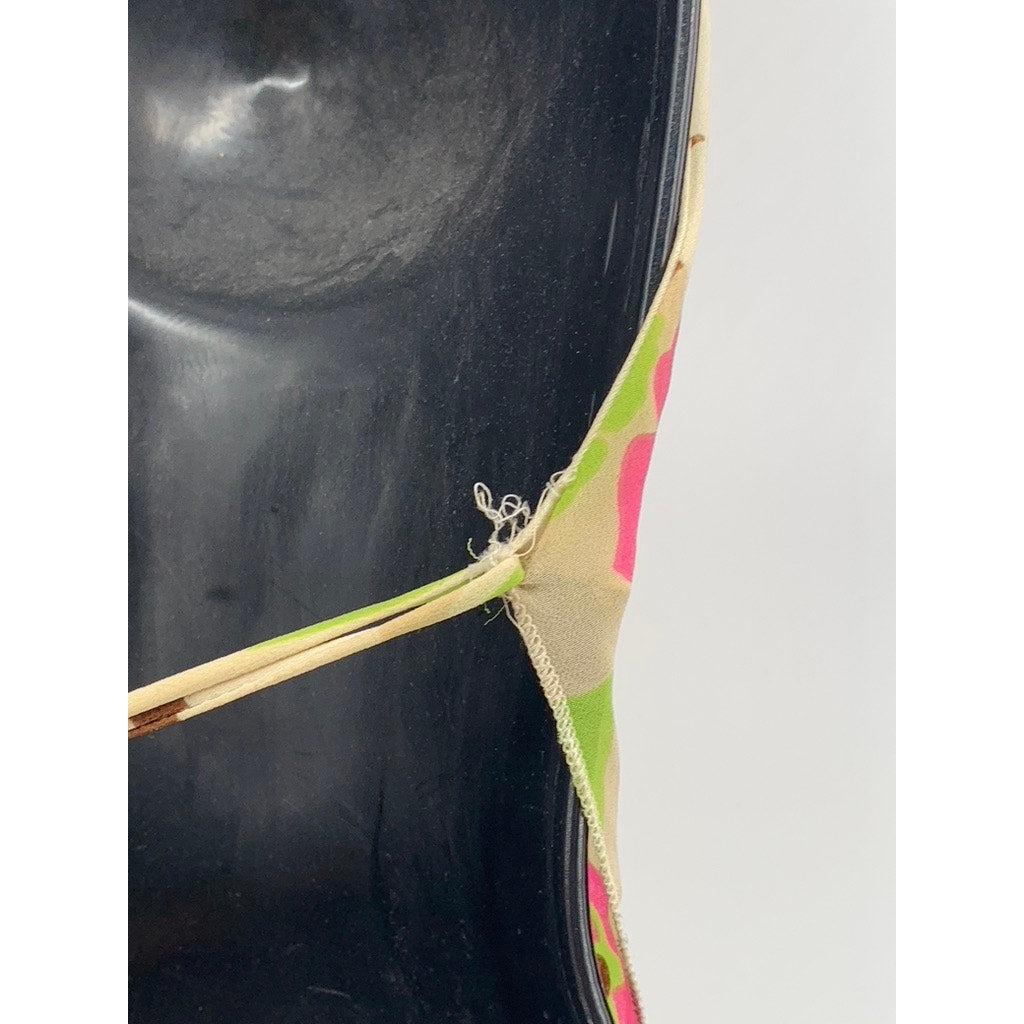 UNBRANDED Women's Multi Floral Print Halter Handkerchief Top SZ S