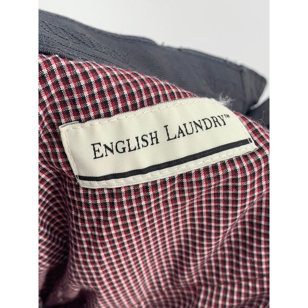 ENGLISH LAUNDRY Men's Charcoal Gray Straight Leg Regular-Fit Pants SZ 40X32