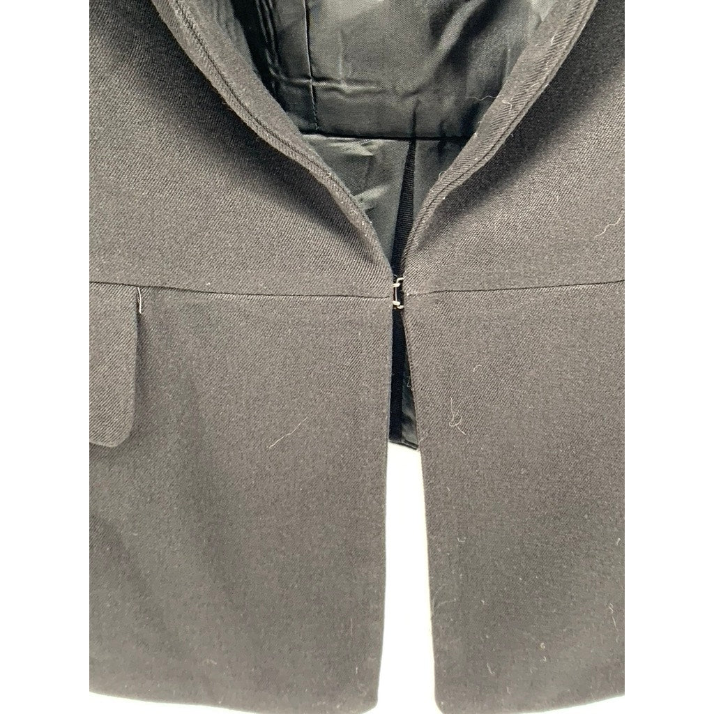 APT. 9 Women's Black Solid Hook & Bar V-Neck Long Sleeve Blazer SZ 4