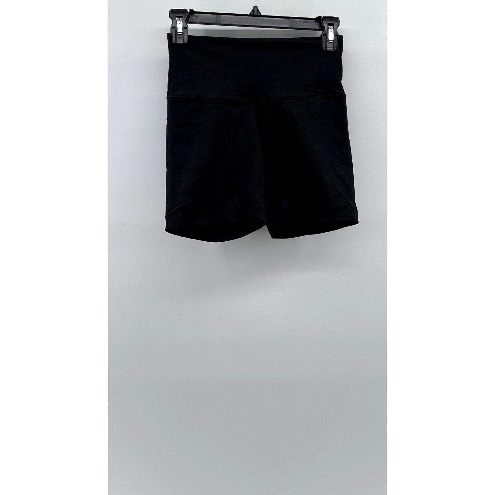 90 DEGREE BY REFLEX Women's Black Solid High-Rise Pull-On Bike Shorts SZ XS