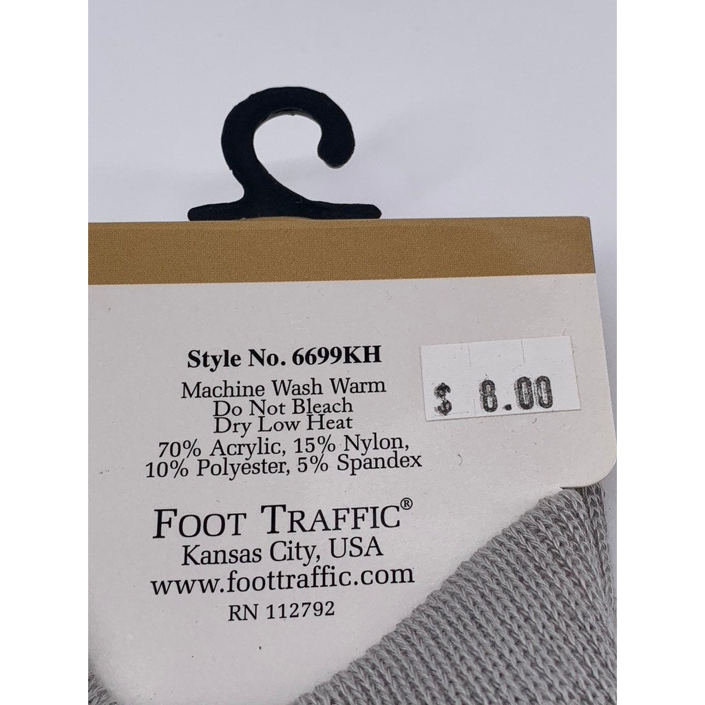 FOOT TRAFFIC Women's Light Gray Sushi Print Knit Pull-On Knee High Socks SZ OS
