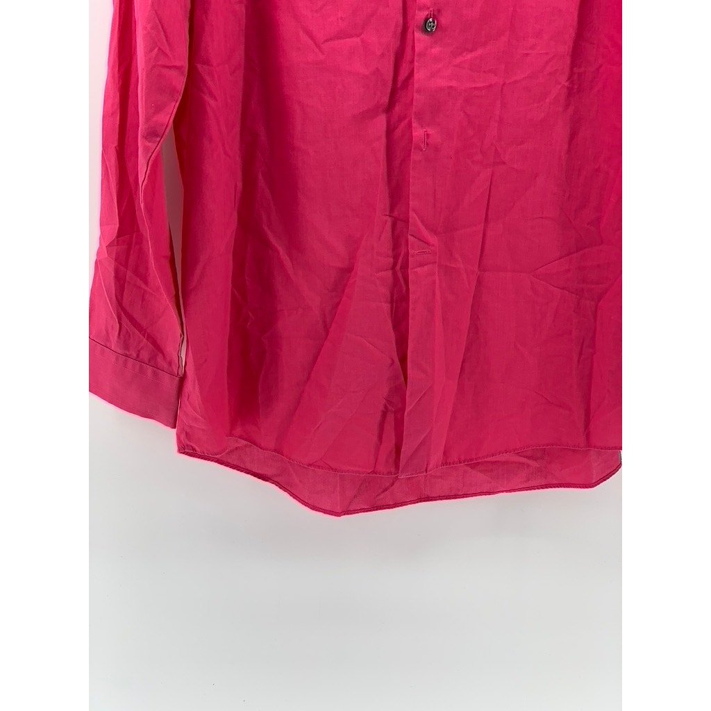 JF J, FERRAR Men's Fuschia Slim-Fit Button-Up Long Sleeve Shirt SZ L(16-16.5)