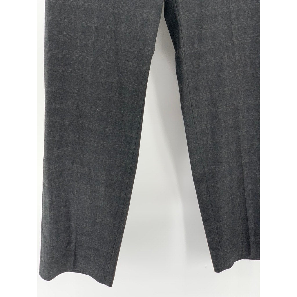 RALPH RALPH LAUREN Men's Black Windowpane Straight Leg Pant SZ 32X32