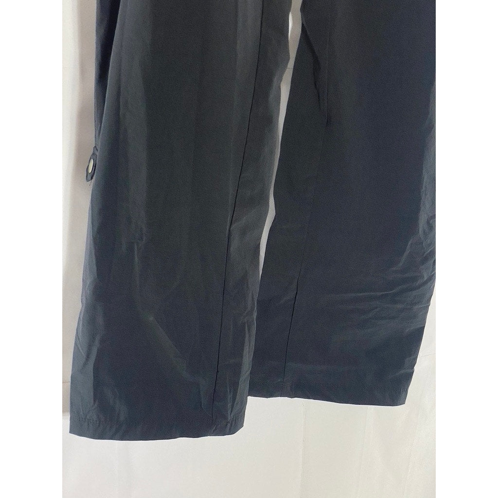PACIFIC TRAIL Women's Solid Black Roll-Tab Hem Outdoor Lightweight Pant SZ M