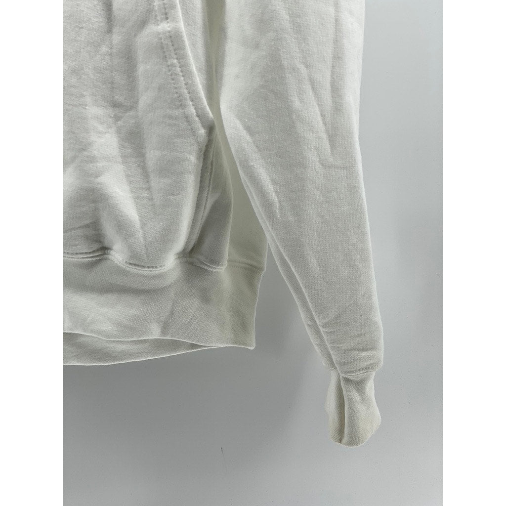 PORT & COMPANY Women's White Music Ash Fest Graphic Casual Pullover Hoodie SZ M