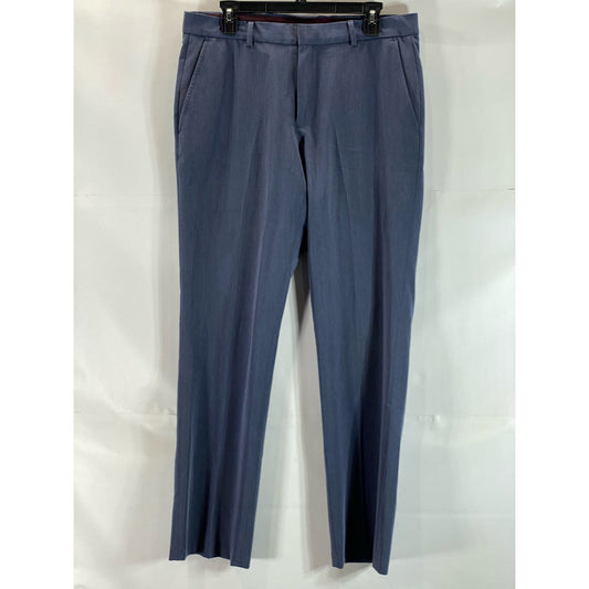 EGARA Men's Blue Flat Front Dress Pants SZ 33X30