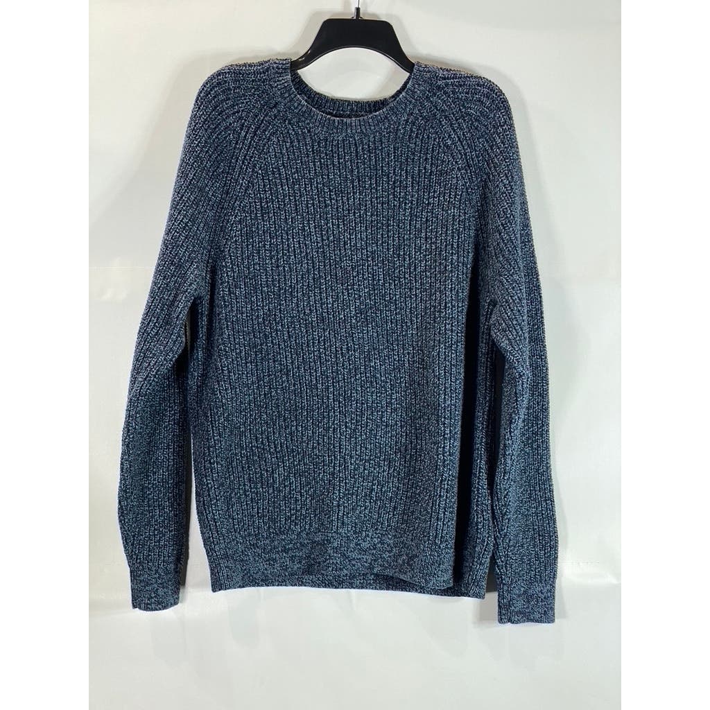 BANANA REPUBLIC Men's Blue Crewneck Cotton-Blend Knit Pullover Sweater XL