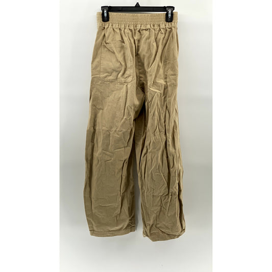 COLD GOLD Women's Tan Straight-Leg Pull-On Relaxed Fit Pant SZ M