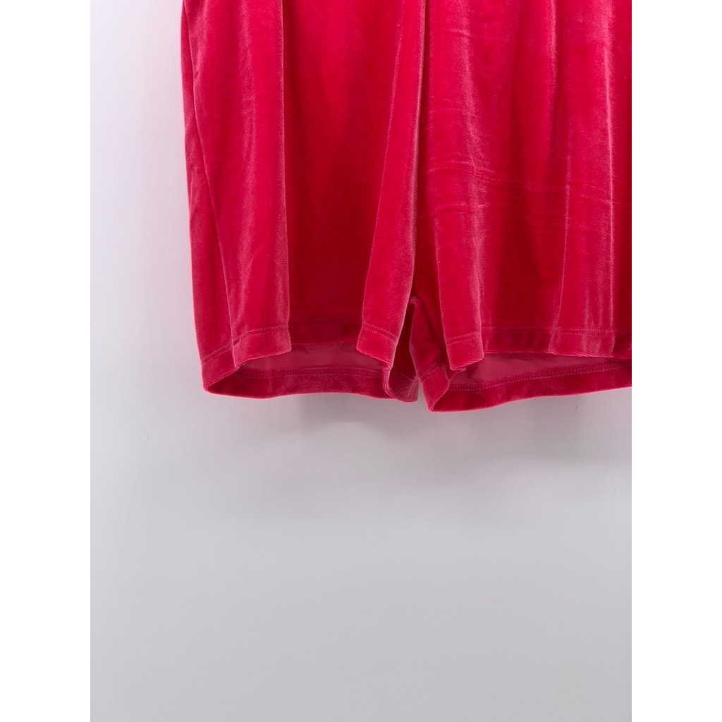 SHASA Women's Pink Velour High-Rise Pull-On Shorts SZ S