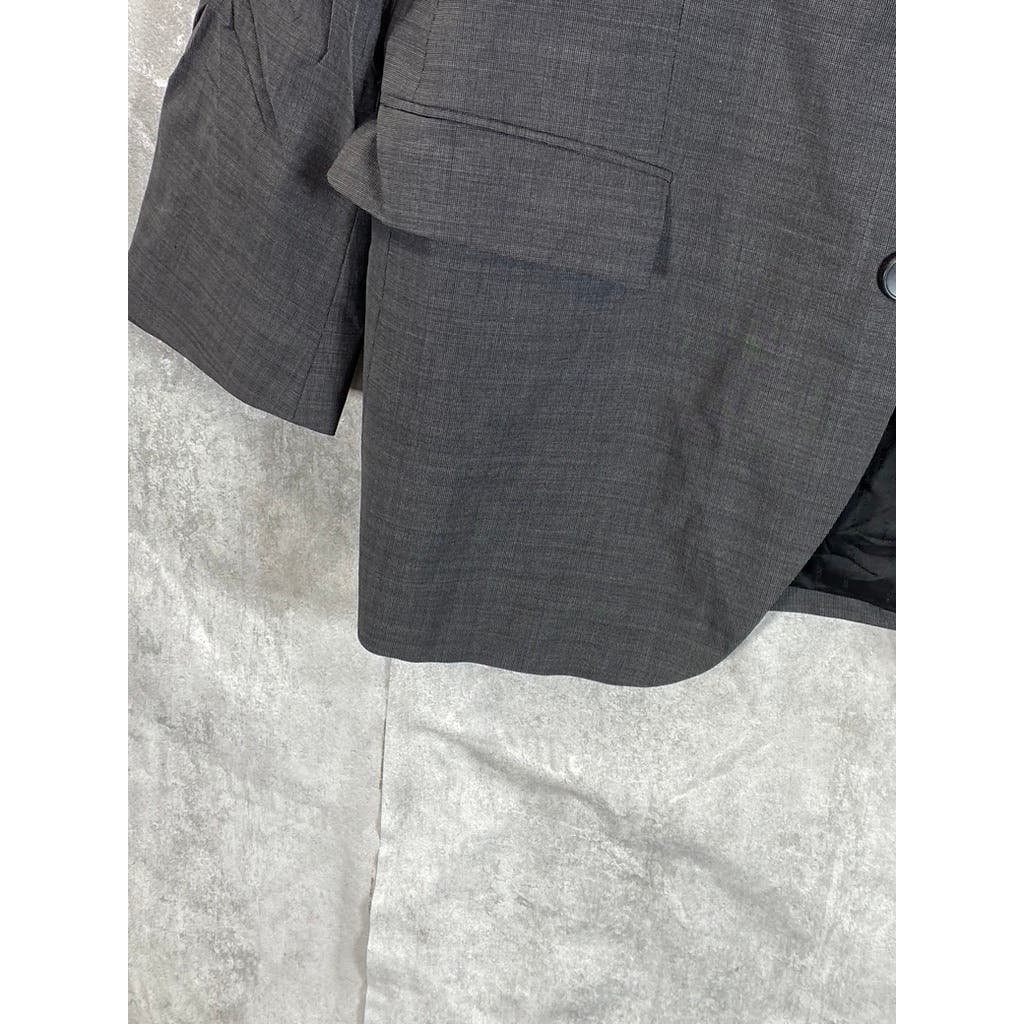 HUGO BOSS HUGO Men's Dark Gray Two-Button Suit Jacket SZ 40R