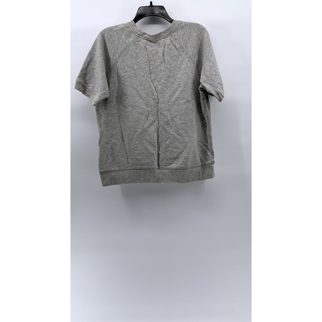 STUDIO COLLECTION BY DAVID LERNER Women's Gray Smiley Short Sleeve Top SZ M