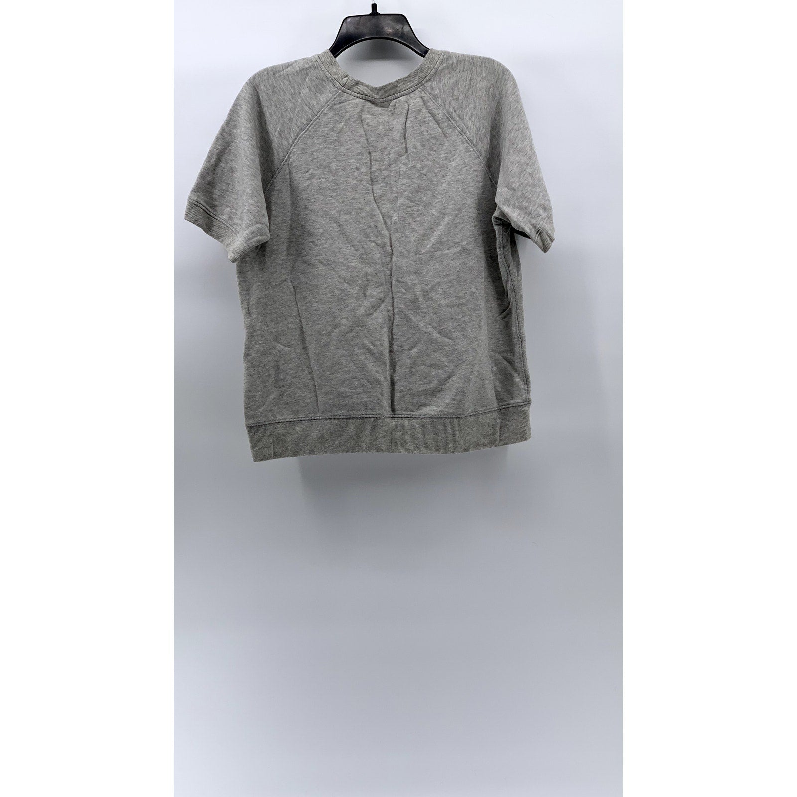 STUDIO COLLECTION BY DAVID LERNER Women's Gray Smiley Short Sleeve Top SZ M