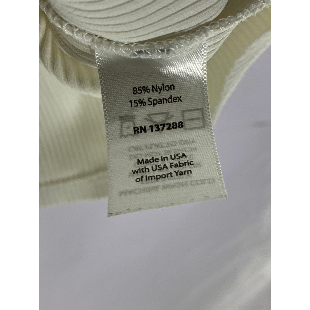 YEAR OF OURS Women's White Rib Sporty Crewneck Tank Top SZ XS