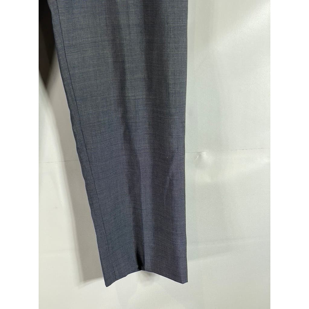 PAUL SMITH Men's Blue Wool Flat Front Dress Pants SZ 32X30