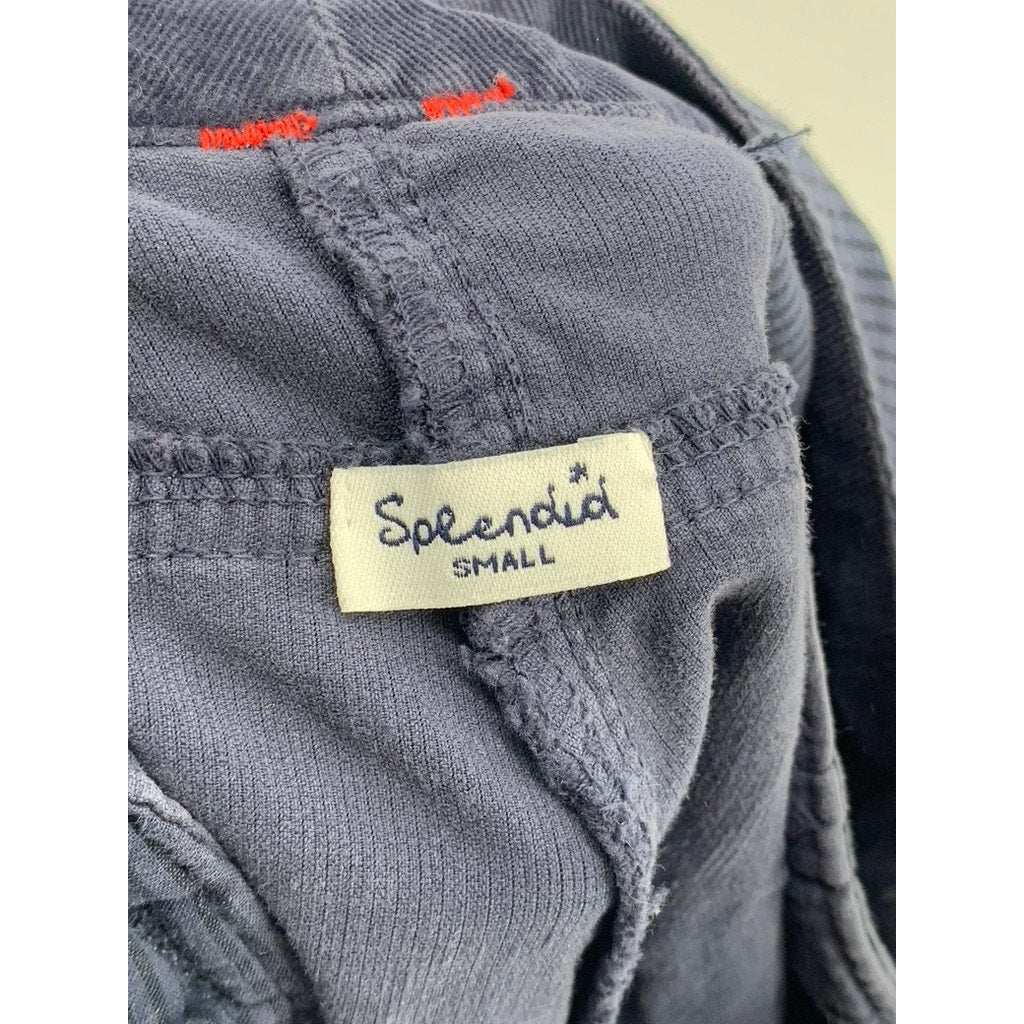 SPLENDID Women's Navy Blue Corduroy Cuffed Shorts SZ S