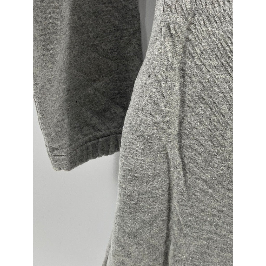 PRETTYLITTLETHING Women's Gray Long Sleeve Faux-Wrap Belted Sweater Dress SZ 4