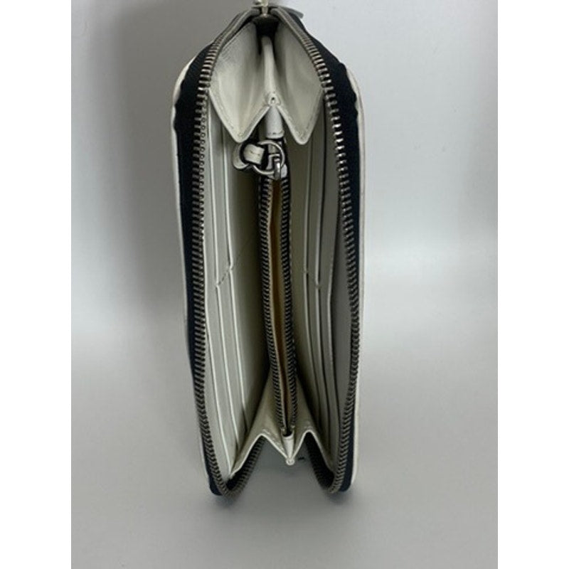 SONIA RYKIEL Women's Beige/Pink/Black Striped Zip-Up Wallet