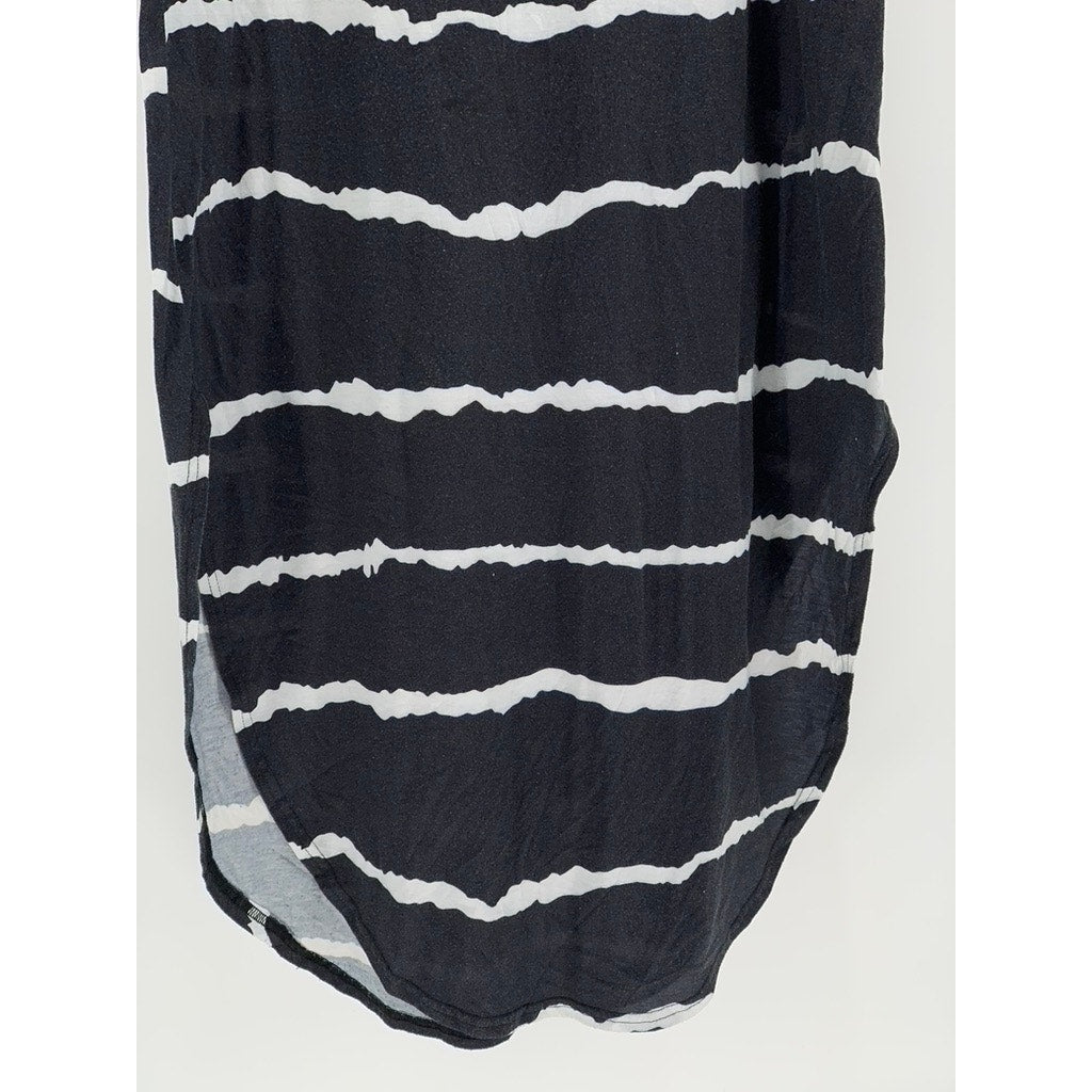 ANRABESS Women's Washed Black Striped Sleeveless Maxi Dress SZ L