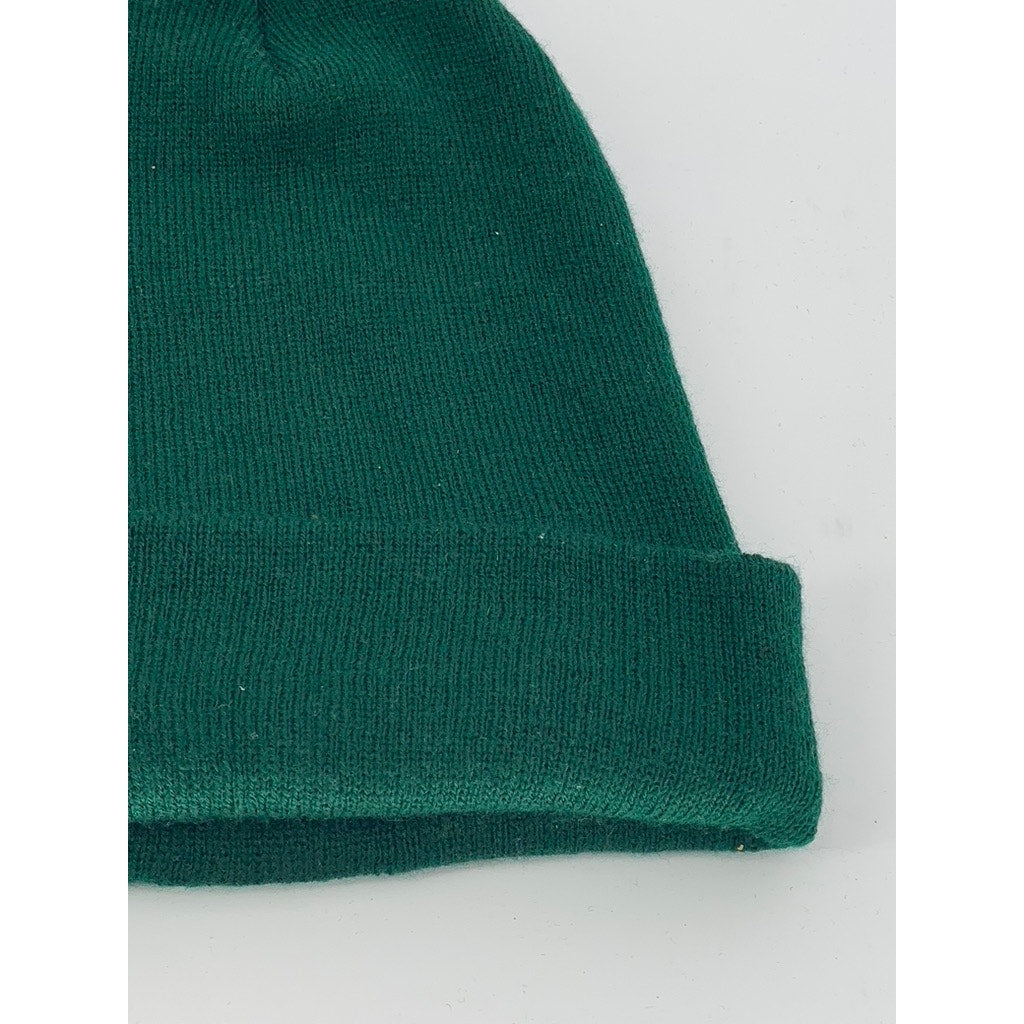 PORT AND COMPANY Men's Dark Green Knit Logo Streetwear Skater Beanie SZ OS