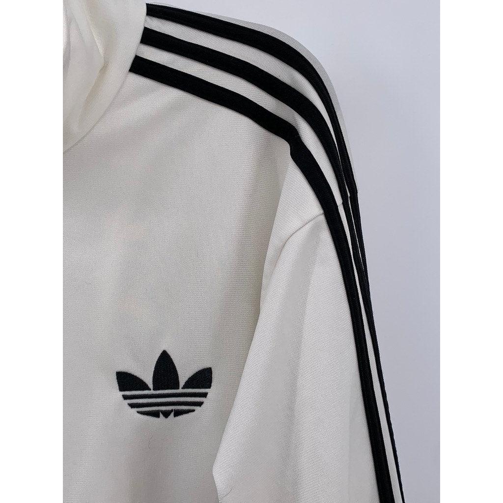 ADIDAS Men's Vintage 90's White-Black Tri-Stripe Adi Firebird Track Jacket SZ M