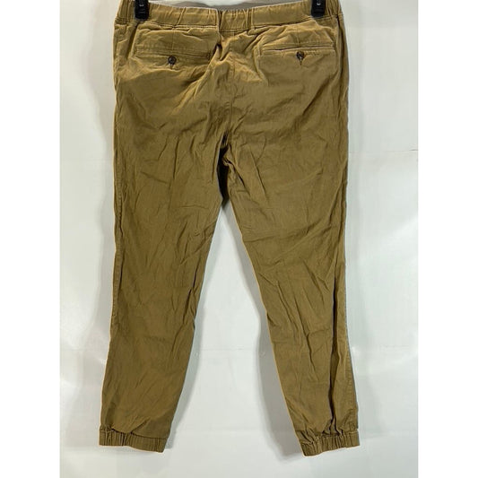 GOODFELLOW & CO Men's Dapper Brown Athletic-Fit Drawstring Pull-On Jogger SZ L