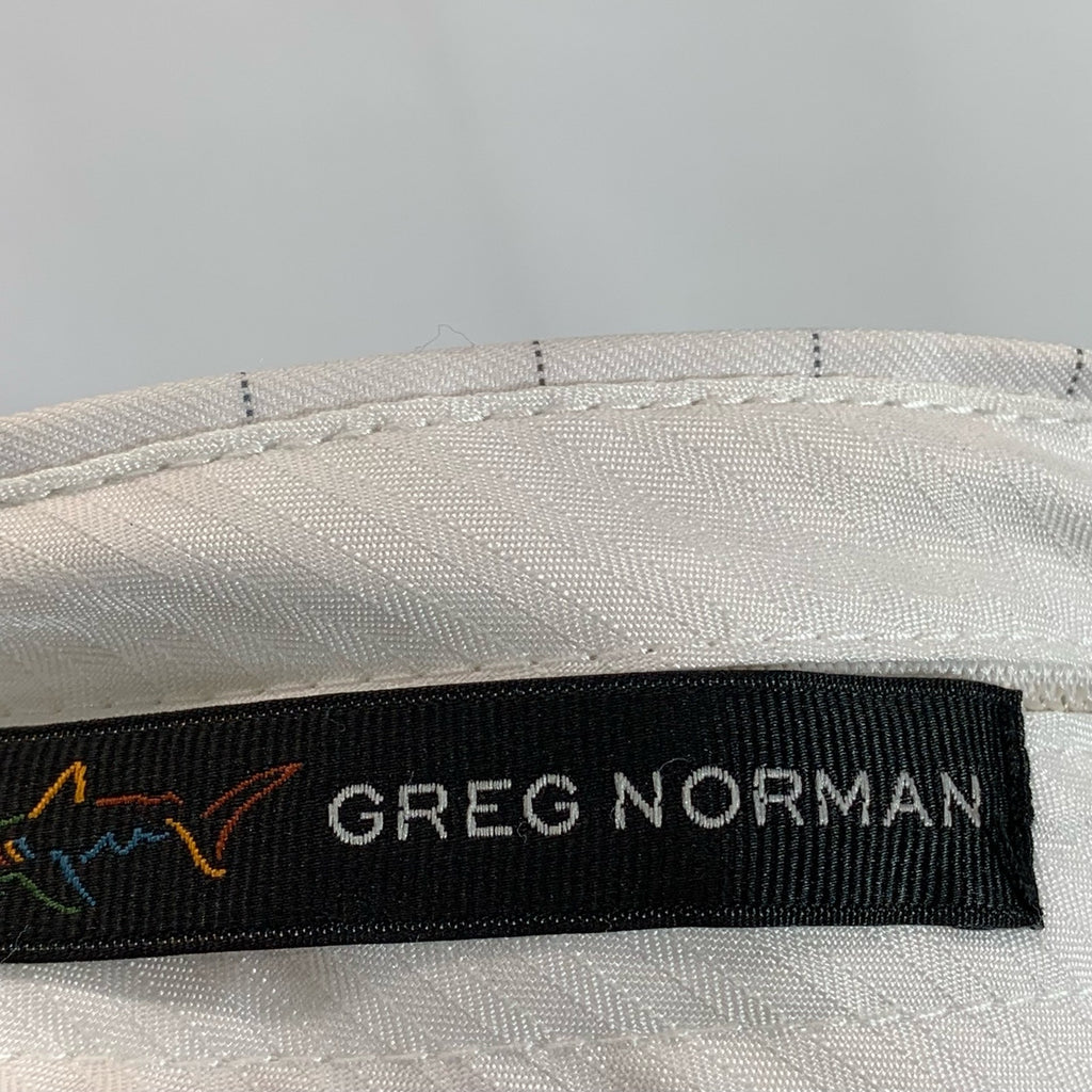 GREG NORMAN Men's White Checkered  Regular-Fit Chino Shorts SZ 34