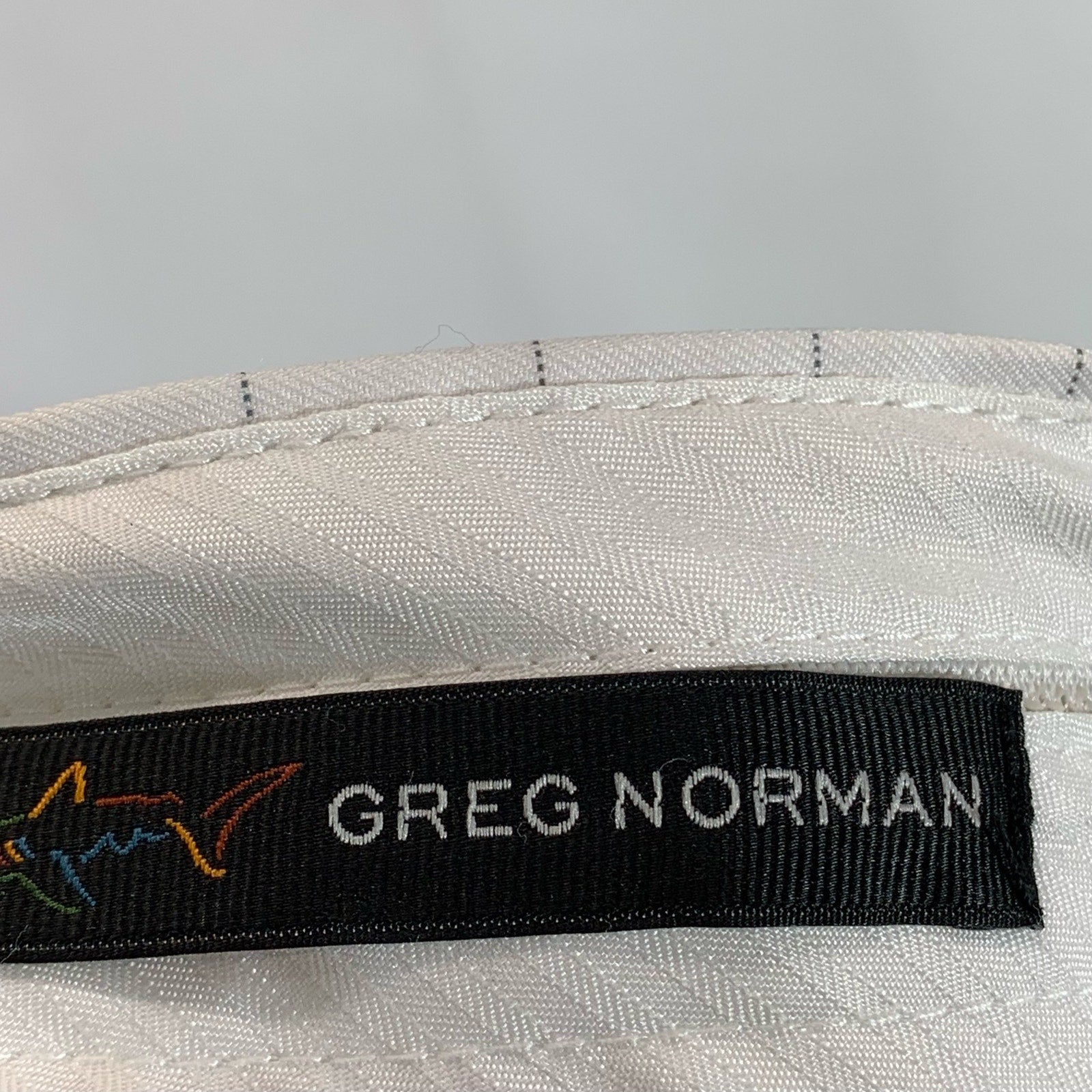 GREG NORMAN Men's White Checkered  Regular-Fit Chino Shorts SZ 34