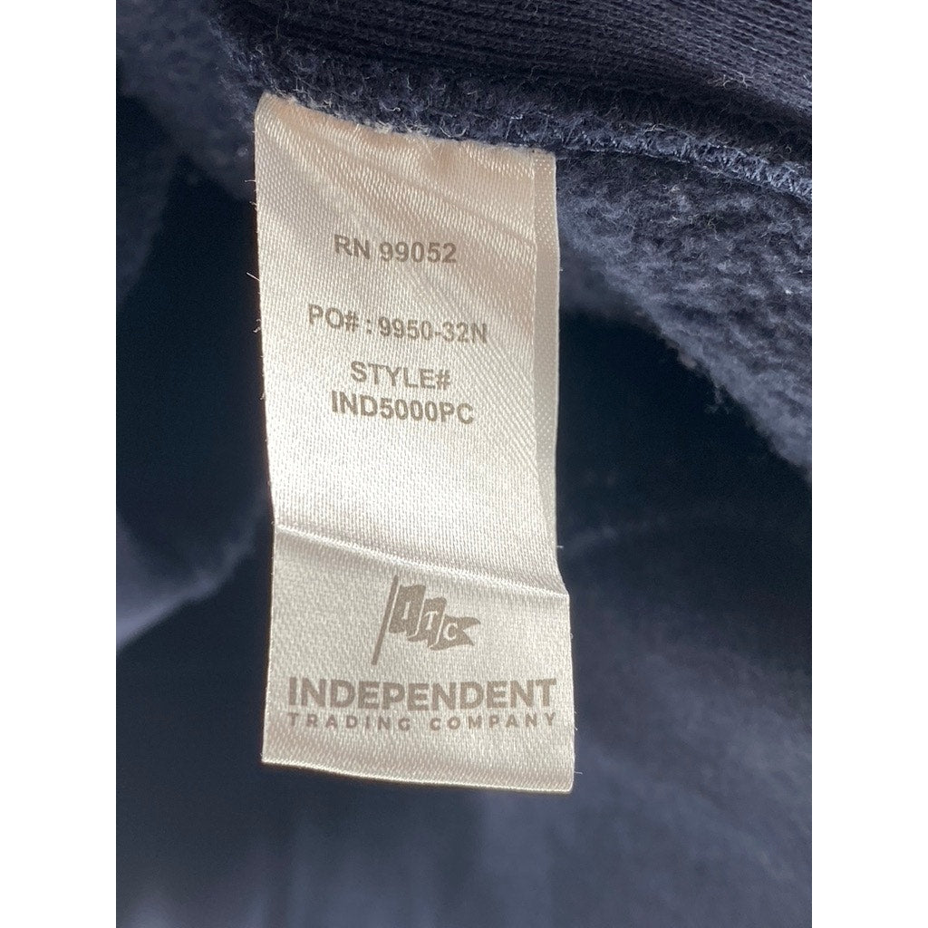 INDEPENDENT TRADING COMPANY Men's Navy Blue Solid Heavyweight Hoodie SZ XL