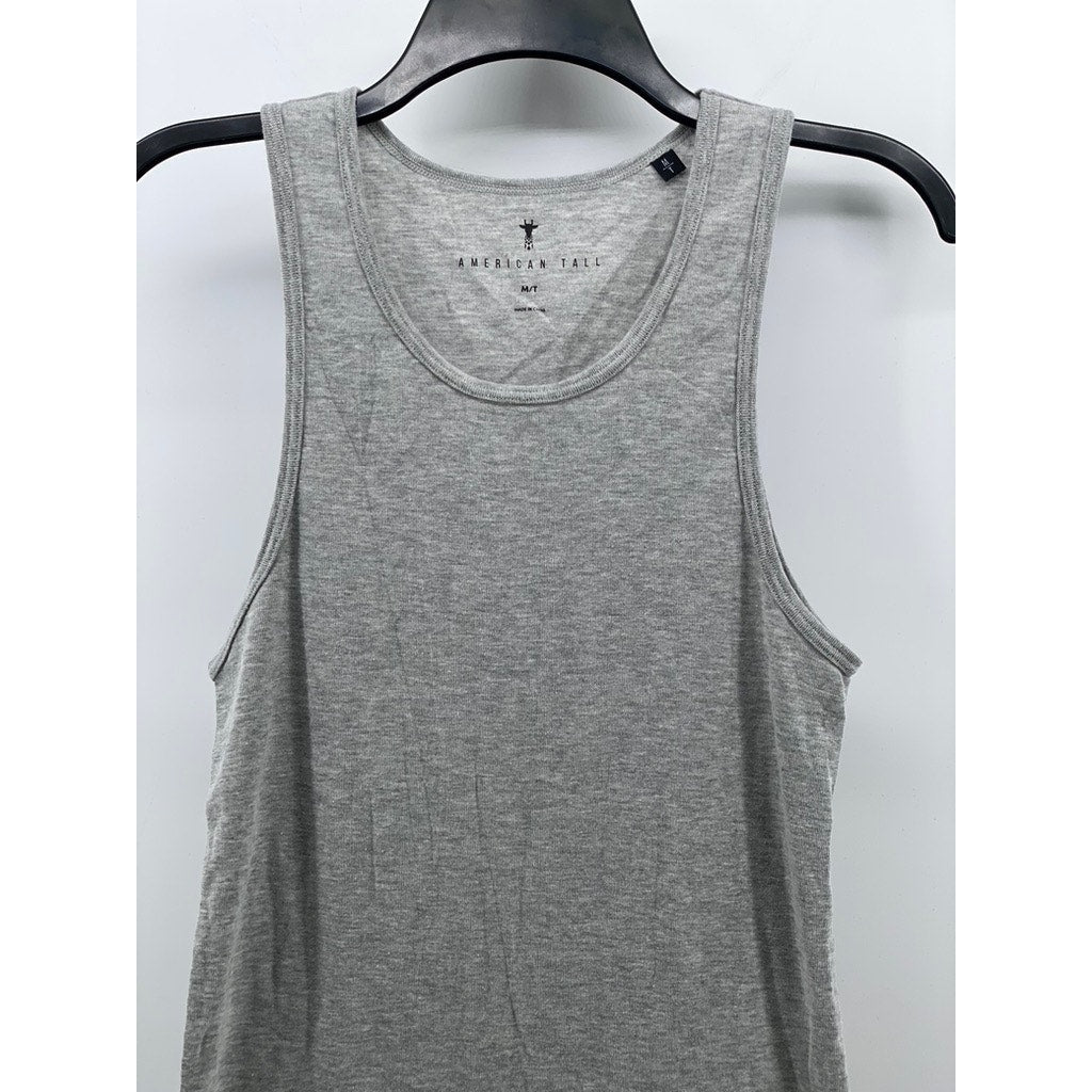 AMERICAN TALL Men's Light Gray Casual Crewneck Sleeveless Underlayer Tank SZ M-T